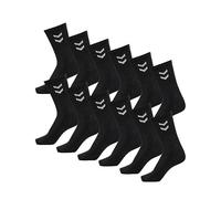 Hummel Basic - Calzini sportivi unisex, confezione da 12 pezzi, colore nero, 41/45