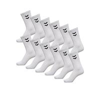 hummel Calzini sportivi unisex Basic - Confezione da 12, Bianco (9001), 41-45