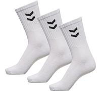 hummel Calzini sportivi unisex in confezione da 6 pezzi I 41-45, Bianco (9001), 41-45