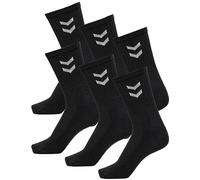 hummel Calzini sportivi unisex in confezione da 6 pezzi I 41-45, Nero (2001), 32-35