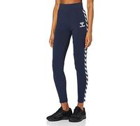 hummel Classic Taped HW Tgh - Leggings da Donna, Taglia XS, Colore: Nero