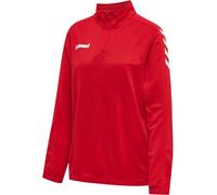 hummel Core Poly - Felpa da Donna con Mezza Zip, Donna, Maglia di Tuta, 203439-3062, Rosso True, L