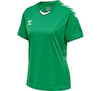 hummel Core XK - Maglietta Sportiva da Donna, a Maniche Corte, per Sport, Palestra, Fitness, 100% Poliestere, Colletto Sportivo con Inserto Frontale, Traspirante e ad Asciugatura Rapida