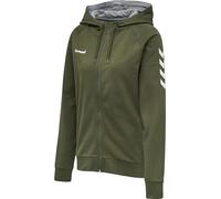 Hummel Felpa con cappuccio hmlGO Zip Cotone con zip intera Grigia S Donna