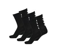 hummel Fundamental - Calzini sportivi da uomo, ideali per lo sport e la vita quotidiana, gestione dell'umidità, supporto per l'arco del piede, 6 paia di calzini, Nero (2001), 36-40
