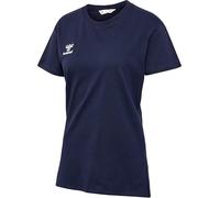 hummel Go 2.0 - Maglietta Sportiva da Donna, a Maniche Corte, per Sport, Fitness e Tempo Libero, Maglietta Basic in 100% Cotone Biologico, Materiale Elastico, Scollo Rotondo