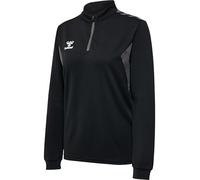 hummel hmlAUTENTICA Felpa Donna Mezza Zip, Nero, S
