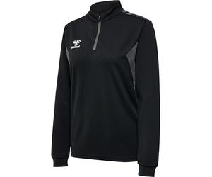 hummel hmlAUTENTICA Felpa Donna Mezza Zip, Nero, S
