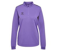 Hummel Felpa da Donna Authentic Mezza Zip Viola S