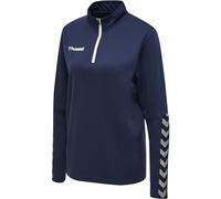 hummel hmlAUTHENTIC Half Zip Sweatshirt Woman, Maglia di Tuta Donna, Blu Marino, XS