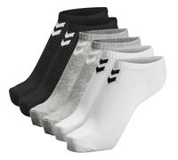 hummel Hmlchevron 6-Pack Ankle Socks Sock, Nero/Bianco/Grigio, 10 Kurz Unisex-Adulto