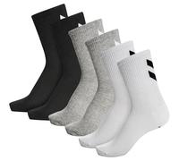 hummel Hmlchevron 6-Pack Socks Calzini, Nero/Bianco/Grigio, 10 Unisex-Adulto