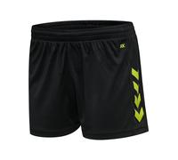 hummel Hmlcore Xk Poly Shorts Donna Pantaloncini, Black/Lime Popsicle, M