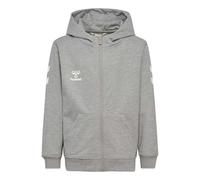Hummel, hmlGO 2.0 Chevron - Felpa con Cappuccio da Bambino, con Zip, Colore: Grigio mélange