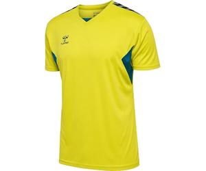 hummel hmlMAGLIA PL AUTENTICA M/C, Maglietta Uomo, Primavera ZOLFO/Corallo Blu, XL