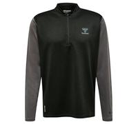 hummel, hmlONGRID 1/2 Zip Poly Sweat, Jet Black/Forged Iron, 2XL
