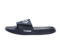 Hummel Larsen Slipper Velcro - Mocassini Unisex - Adulto, Blu (Dress Blue/white), 41 EU