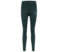 Hummel Leggings da Donna Hmlparis High Waist Tights, Donna, Leggings, 206231, Darkest Spruce, S Slim