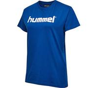 hummel Logo Hmlgo Cotton Maglietta, Donna, Blu, XS