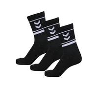 hummel hmlSTRIPE Crew Calzini in Confezione da 3, Unisex-Adulto, Nero, 32-35