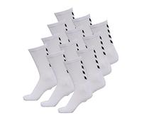 Hummel Set di 3 calzini in grigio, rosso o blu - REFLECTOR FUNDAMENTAL 3-PACK SOCK - Calze con supporto per il collo del piede - Calzini sportivi per tempo libero e sport, 36-40