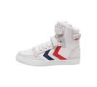 hummel Slimmer Stadil Pelle Alta Jr, Sneaker a collo alto Unisex - Bambini e ragazzi, Bianco, 29 EU