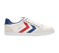 Hummel, Slimmer Stadil, sneaker estive basse, unisex, da adulto, Bianco (Bianco/Blu/Rosso/Gum (63-512-9228)), 47 EU