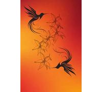 Humming bird, yellow and burgundy: Animal lover noetbook