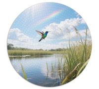 Hummingbird 1000 Pezzi Puzzle Circolare Avanzato Per Appassionati Pianificazione Strategica Bird Regalo Festivo Pronto Per Incorniciare 1000pcs (67.5x67.5cm)