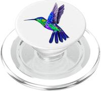 Hummingbird Bird Flower Nature Nectar Zunzun White PopSockets PopGrip per MagSafe