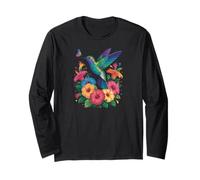 Hummingbird Bird Watcher Flower Wildlife Nature Nectar Maglia a Manica