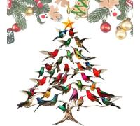 Hummingbird Christmas Ornament, Colorful Hummingbirds Tree Decor, Hummingbird Christmas Tree Ornament, Winter Hummingbirds Home Decoration, for Bird Lovers (15CM #1)