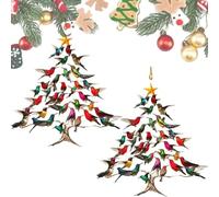 Hummingbird Christmas Ornament, Colorful Hummingbirds Tree Decor, Hummingbird Christmas Tree Ornament, Winter Hummingbirds Home Decoration, for Bird Lovers (20CM #2)