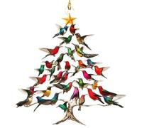 Hummingbird Christmas Ornament, hummingbird christmas tree ornament, Winter Hummingbirds Home Decoration, for Bird Lovers (1 PCS,10CM)
