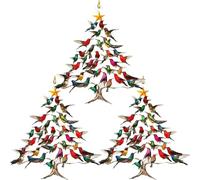 Hummingbird Christmas Ornament, hummingbird christmas tree ornament, Winter Hummingbirds Home Decoration, for Bird Lovers (3 PCS,15CM)