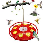 Hummingbird Feeder - ABS Polystyrene Stainless Steel 24x21x21cm | 600ml Multiple-Port Hanging Feeding Station | Easy- Feeder For Garden Yard Patio