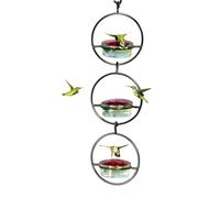 Hummingbird Feeder, Decorative Birds Feeders, 5,91 x 5,91 x 1,57 pollici Set di 3 ganci per uccelli a scomparsa per backyard outside Garden, Hummingbird Food Container