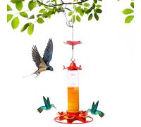 Hummingbird Feeder - Hangable Automatic Bird, Feeding Station | Backyard and Garden Accessory for Finches, Small Birds, Hummingbirds Durable Outdoor Feeders, Decorative Functional Wildlife Tool