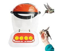 Hummingbird Feeder Helmet, Outdoor Observation Headgear, Adjustable Handsfree Face Cover, Bird Feeding Device (Size), for Garden Patio Yard Camping, 9.84x4.72x11.02 inches