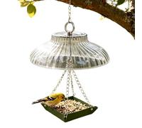 Hummingbird Feeder Outdoor Hanging Squirrel Proof BirdFeeder With Rainproof Dome | Easy Clean Wild Bird Feeder For Garden Backyard Patio Deck Window Bird Watching