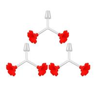 Hummingbird Feeder Parts | 3 Pieces Double-Headed Window Hummingbird Feeder | Non-Drip Backyard Birding Supplies For Garden, Balcony, Patio, Porch, Deck