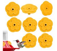 Hummingbird Feeder Replacement Parts - 8 Pack, Five-Petal Ports | Hummingbird Feeder Replacement Parts - 8 Pieces for Access | 2.5mm Hole Five-Petal Resin Ports for Outdoor Gardens