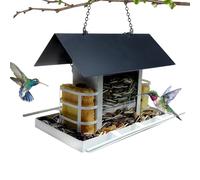 Hummingbird Feeders, Fun Installation Bird Feeder, 7.48x4.72x5.91 Inches, 360 Degrees Feeding Container, Transparent Hanging Design, Outdoor Wildlife Attraction for Chickadees Finches Sparrows Gardens