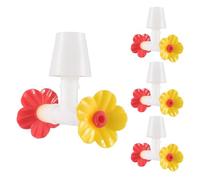 Hummingbird Feeding Tube - 4Pieces Floral Hummingbird Feeder Tubes And Stoppers | Multi-Use Hummingbird Feeding Ports With Leak-Resistant Tips, Durable Stopper Kit For Feeders In Garden, Backyard,