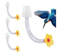 Hummingbird Feeding Tube, Floral Feeder Tubes, 3.54x3.15x1.18 inches Multi-Function Ports with Drip-Proof Tip, Easy-Clean Design, Leak-Resistant Seal for Garden and Lawn Décor