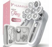 HUMMINGBIRD Flexy - Rasoio elettrico da donna, senza fili, ricaricabile, impermeabile, per gambe lisce e setose, kit per la rimozione dei peli, esfoliante, detergente, custodia da viaggio e rasoio per