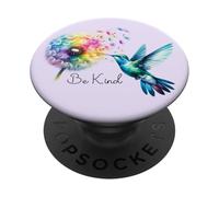 Hummingbird Girl Who Loves Hummingbirds Purple Be Kind Phone PopSockets PopGrip Adesivo