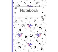 Hummingbird Graph Paper Notebook - Boho Moon and Stars Journal 6x9, 150 Grid Pages, Cute Bird Aesthetic Notebook with Hummingbird Illustration on ... Pages for Notes, Sketching, and Journaling