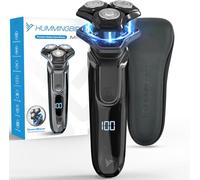 HUMMINGBIRD MK8 - Rasoio elettrico rotativo di alta qualità, ricaricabile a secco e umido con trimmer pop-up, rasoio elettrico da uomo, impermeabile, ricaricabile senza fili, USB-C ricaricabile,