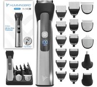 HUMMINGBIRD MK9 MasterGroom All-in-One Trimmer - Kit da 21 pezzi per la cura della barba, testa, capelli, corpo e viso, impermeabile, in acciaio inox, ricaricabile tramite USB C, display a LED